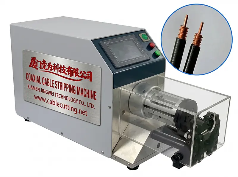 Decapador de Cabo Coaxial Semiautomático WPM-8608 | Máquina de Processamento de Fios JINGWEI