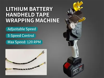 Máquina Manual Sem Fio para Encintar Cabos Portátil AT-101 - Máquina de Envolvimento com Fita