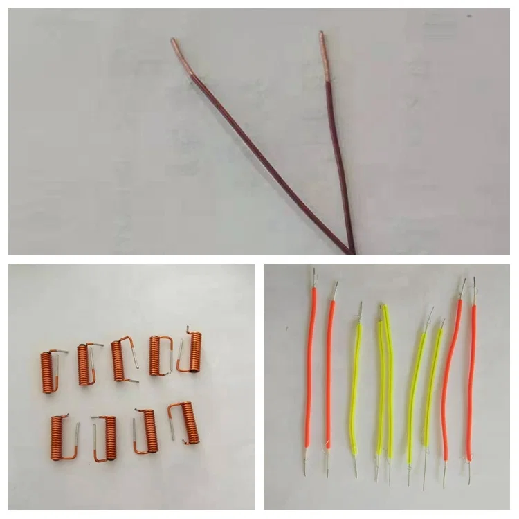 exibição de amostra de máquina de remoção de esmalte de fio de cobre, máquina de descascar cabo de fio de cobre