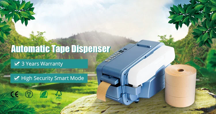 Máquina dispensadora de fita gomada ativada por água, máquina de fita de papel gomada, máquina de fita gomada, máquina de fita gomada Kraft 