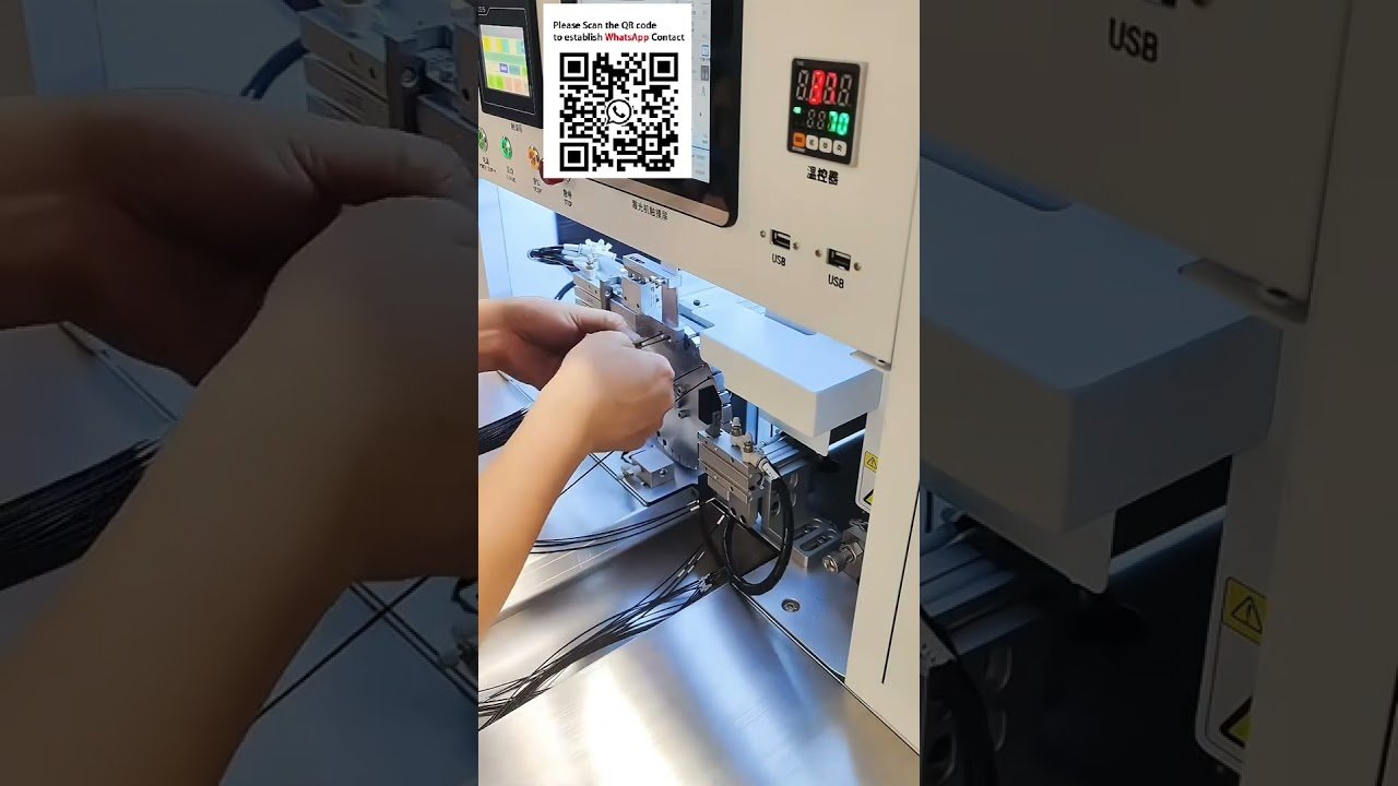 Processamento Automático de Fios: Impressão a Laser, Inserção e Cozimento de Tubos Termorretráteis
