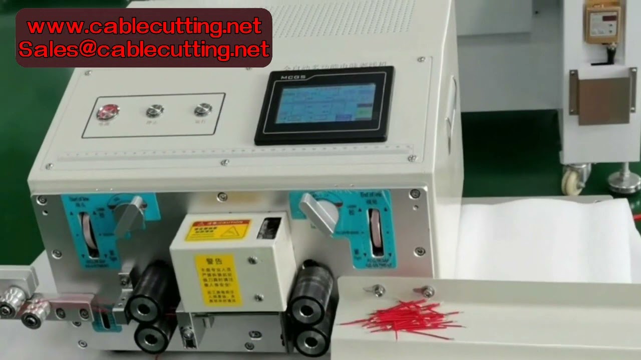 Máquina Automática de Corte e Descascamento de Fios Elétricos - Cortadora e Descascadora de Cabos
