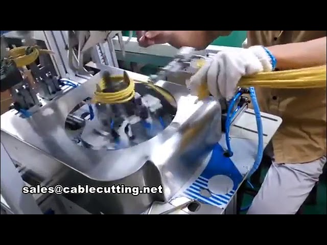 Máquina Automática de Enrolar e Amarrar Cabos de Rede AC DC (Formato Redondo)