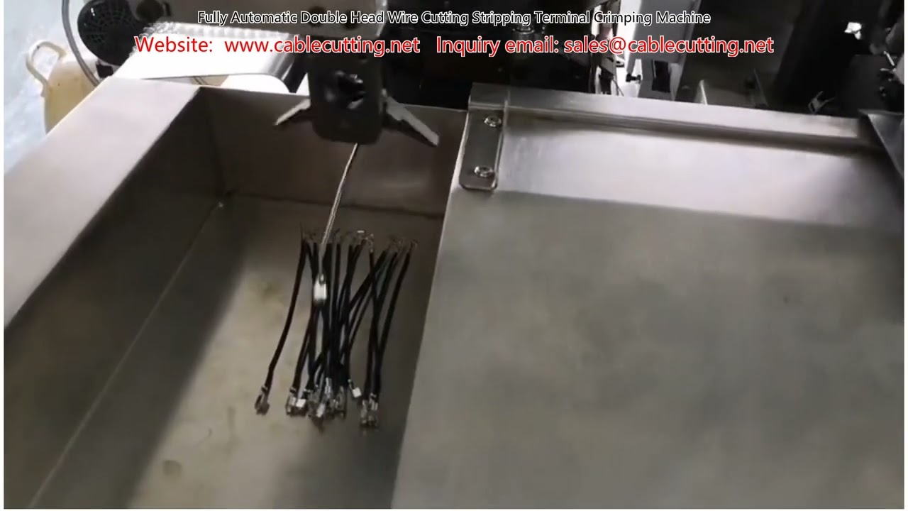 Máquina Automática de Dupla Cabeça para Corte, Decapagem e Crimpagem de Terminais
