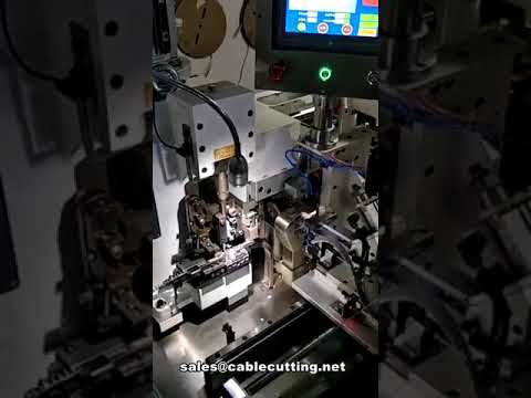 Máquina Automática de Corte, Separação e Crimpagem de Cabos Flat Ribbon
