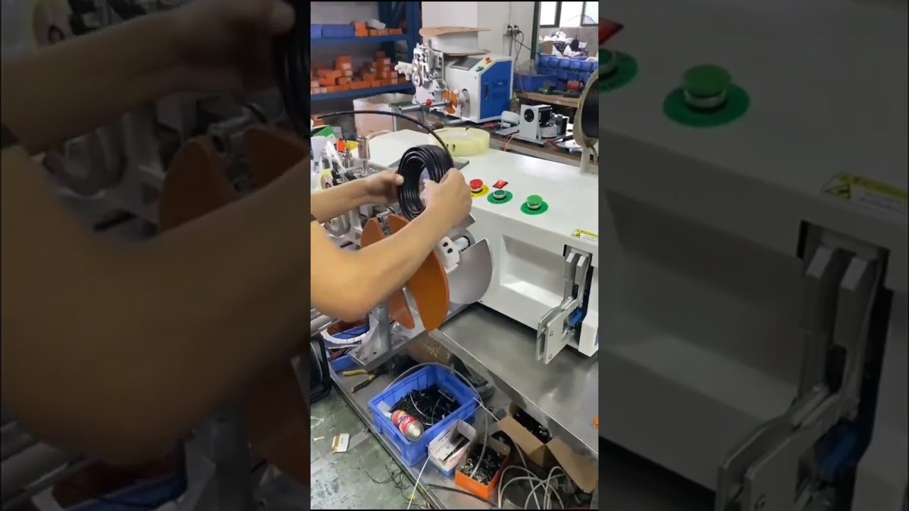 Máquina Automática de Fios: Contagem, Corte, Bobinamento e Amarração Tudo em Um #máquina