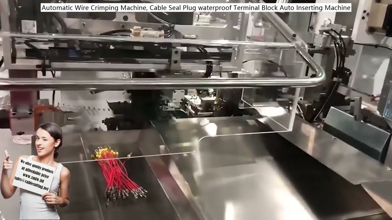 Máquina Automática de Crimpagem de Fios e Inserção de Blocos de Terminais à Prova d'Água