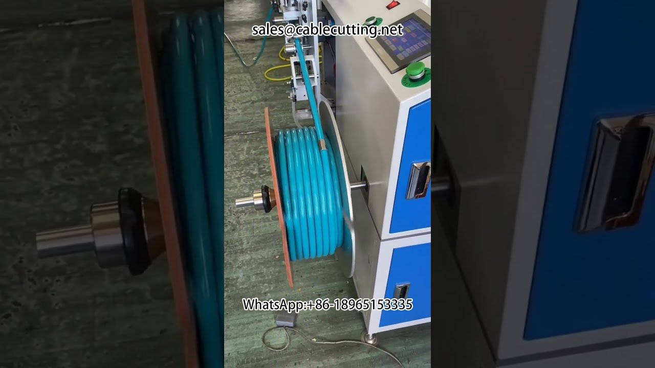 Máquina automática de contagem, classificação, corte e enrolamento de cabos – #enrolamento de tubos com contagem de metros