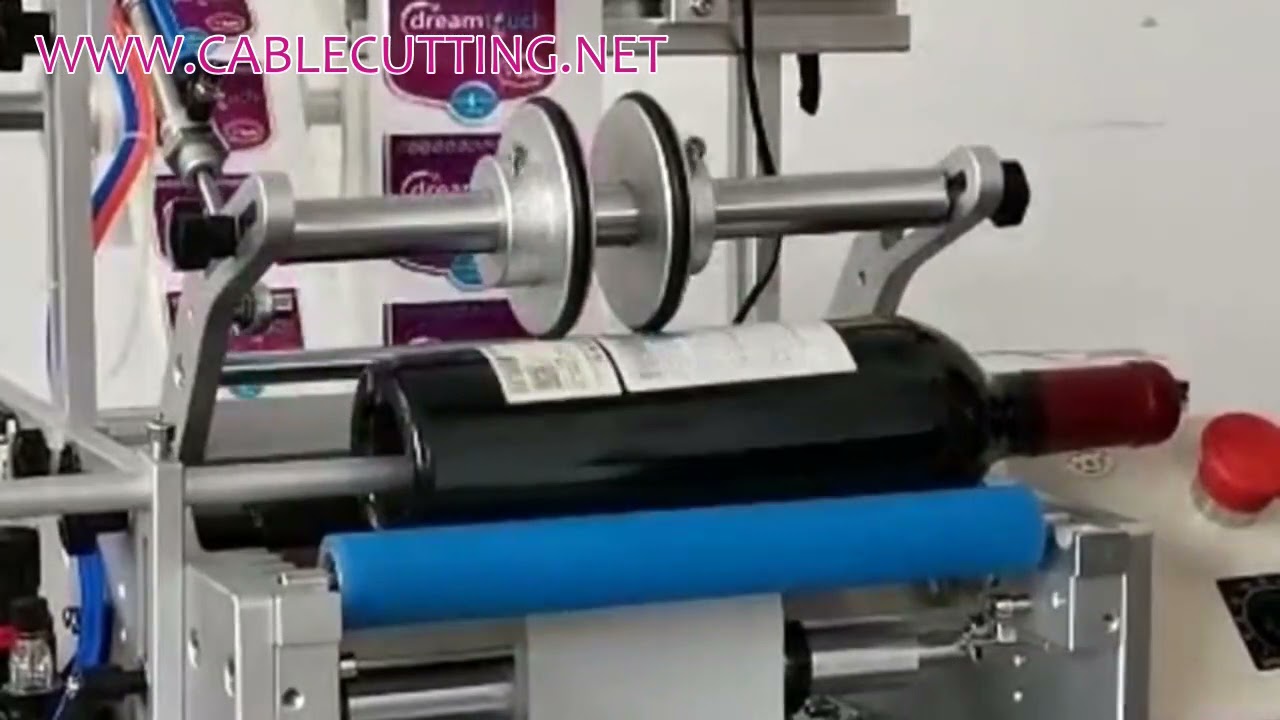 Máquina de Rotulagem Semiautomática para Garrafas Redondas com Etiquetas Duplas - Eficiência e Precisão