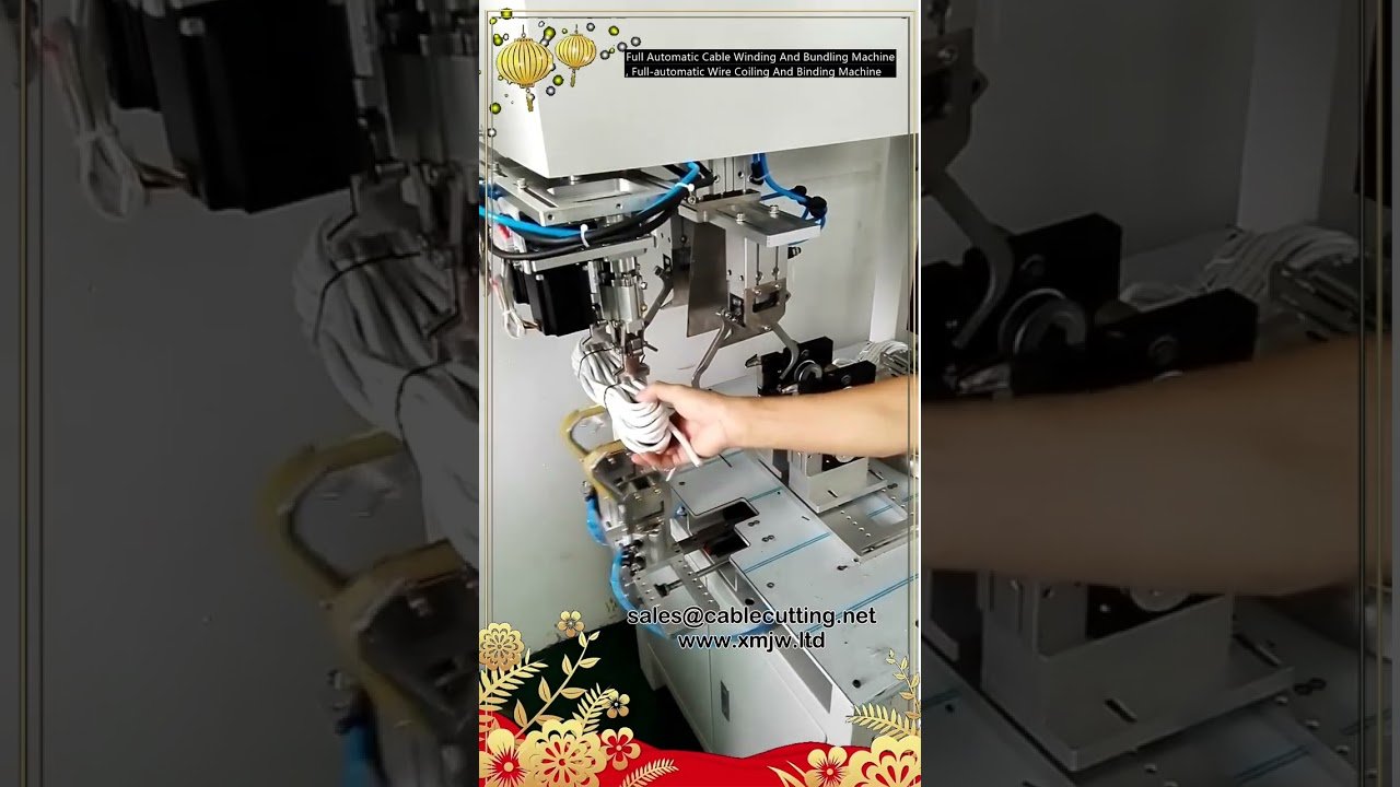 Máquina Automática de Enrolar e Amarrar Cabos – Bobinagem e Amarração de Fios