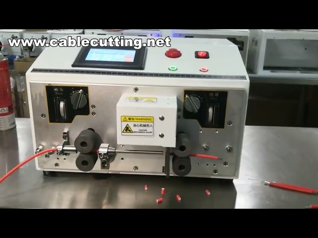 Máquina de Corte e Decapagem Dupla Automática para Cabos | Eficiência Industrial