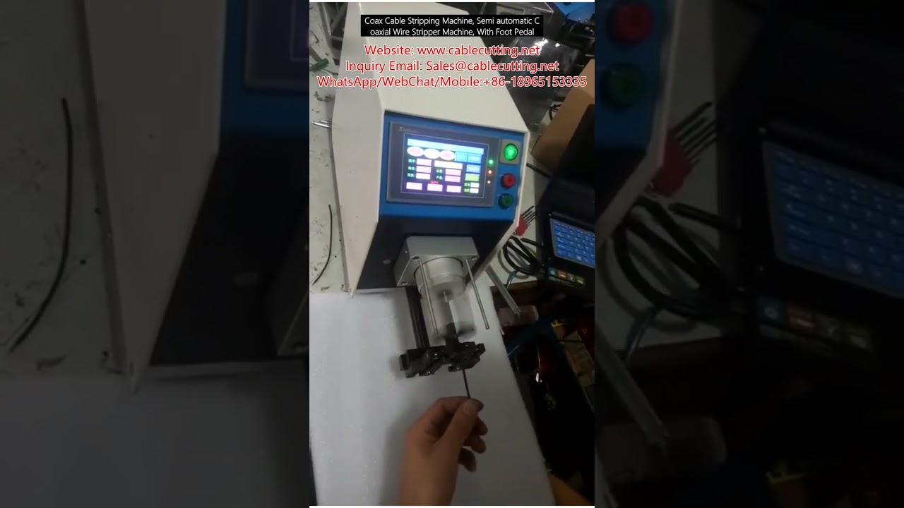 Máquina Descascadora de Cabo Coaxial Semi Automática com Pedal - Eficiência e Precisão