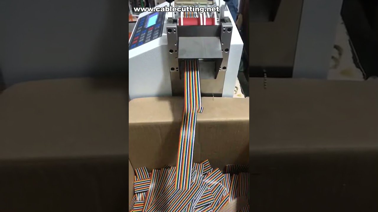 Máquina de Corte para Cabos Fita e Planos | Cortador Automático de Precisão