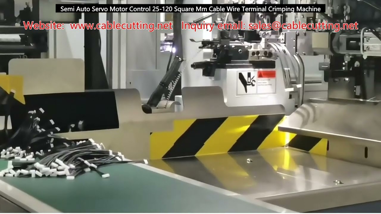 Máquina de Crimpagem Semi Automática com Servo Motor para Terminais de Cabo de 25 a 120 mm²