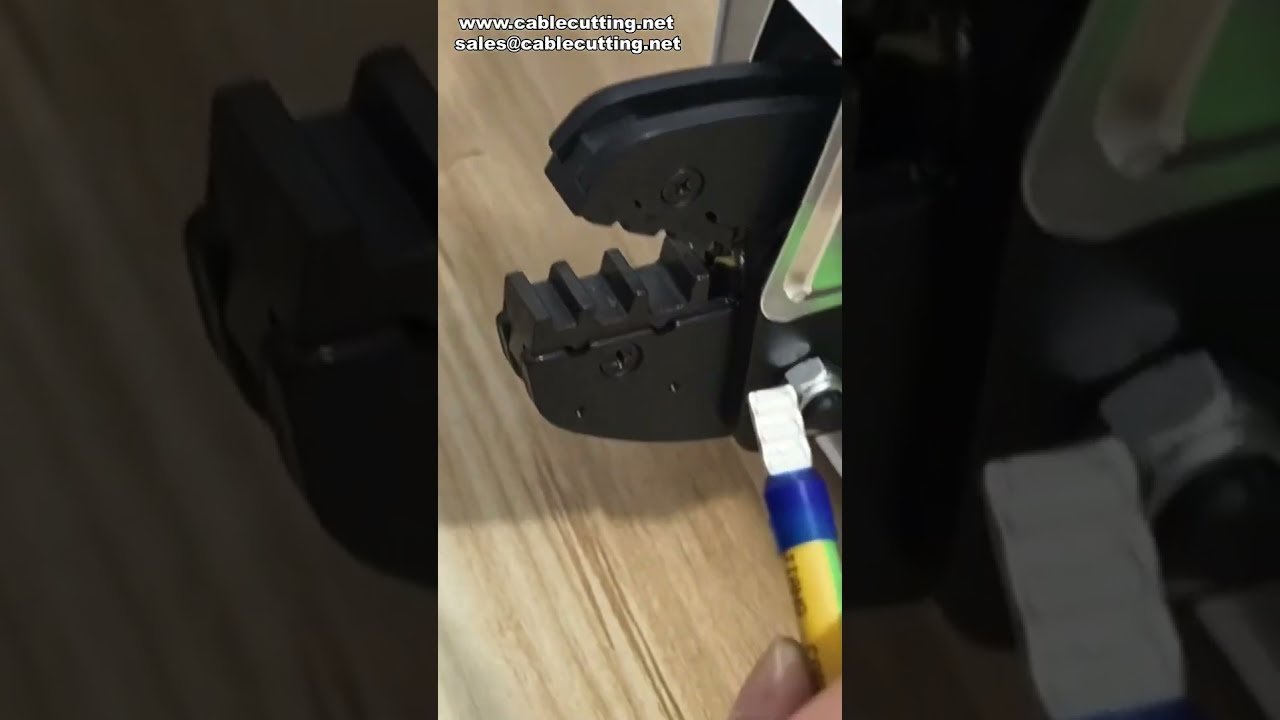 Máquina de Crimpagem Elétrica: Crimpando Terminais Tubulares de 25 mm² #fábrica #máquina