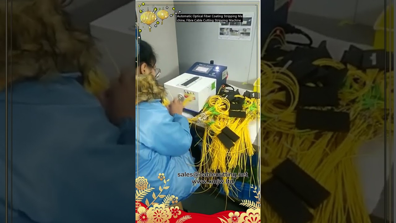 Máquina Automática de Decapagem de Revestimento de Fibra Óptica | Cortadora e Decapadora de Cabos
