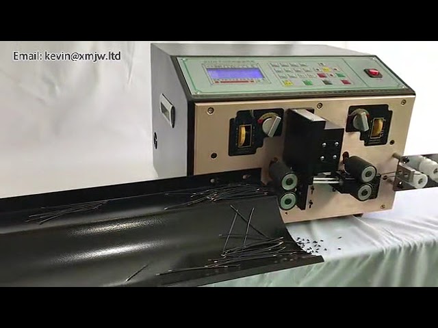 Máquina Automática de Corte e Decapagem de Fios com Display em Inglês – Equipamento de Decapagem Parcial para Automação Industrial