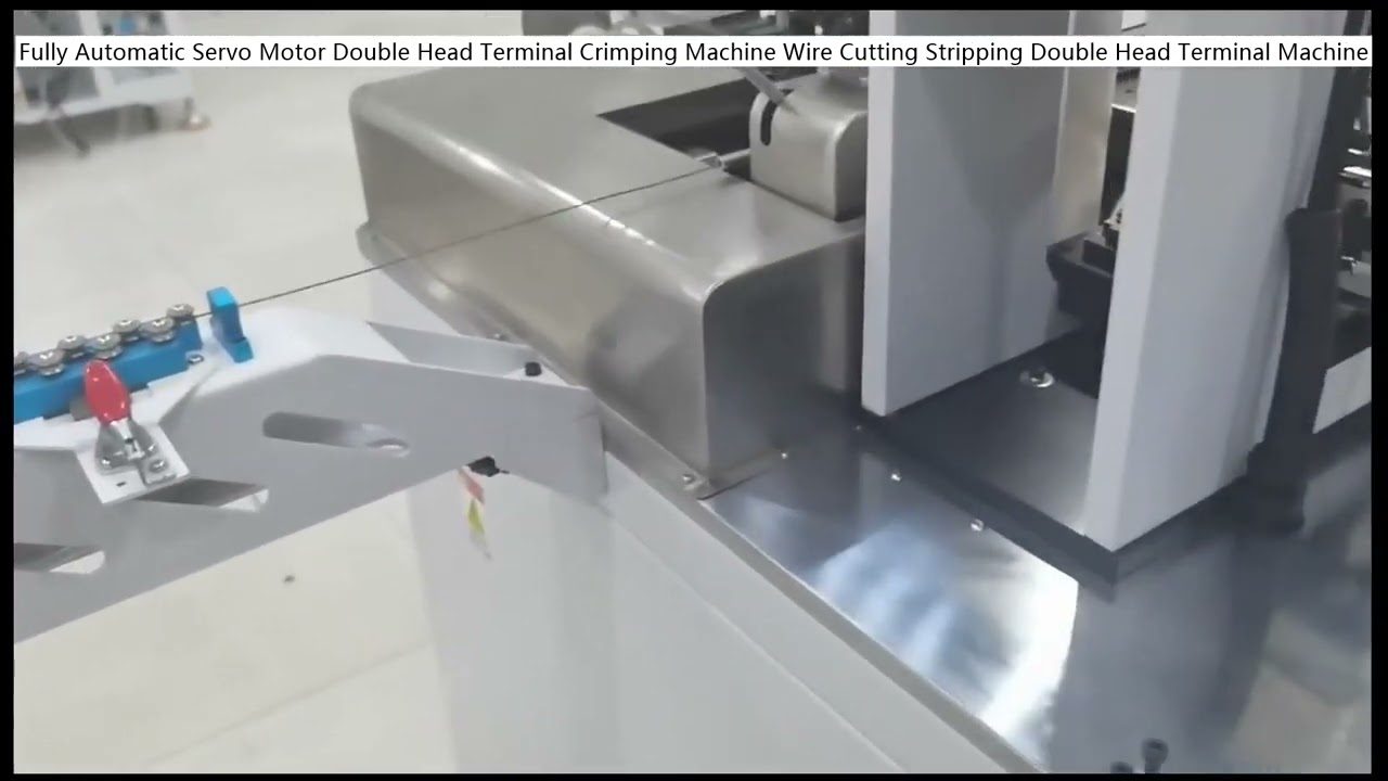 Máquina Automática de Crimpagem de Terminais com Servo Motor e Dupla Cabeça - Corte e Decapagem de Fios
