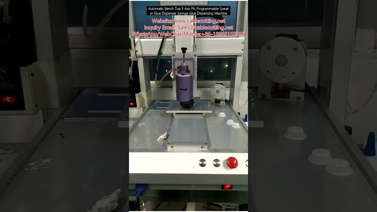 Máquina Automática de Dosagem de Cola para Alto-falantes - 3 Eixos PLC Programável