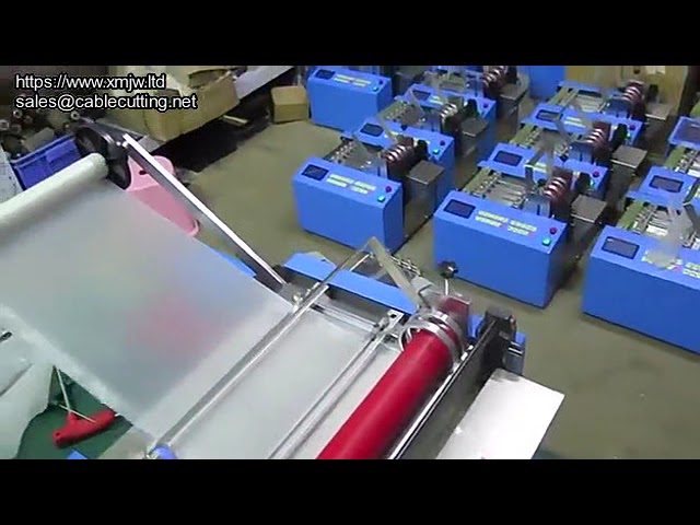 Máquina de Corte Automático para Filme de Fita Posterior, Cortador de Elásticos e Tubo de Tecelagem