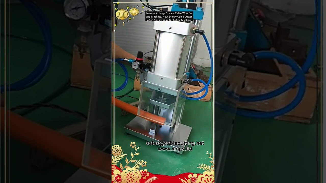 Máquina de Corte de Cabos Quadrados 5-160mm² - Guilhotina Industrial para Fios