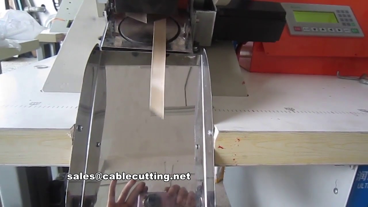 Máquina de Corte Ultrassônico para Fitas de Cetim e Poliéster - Ângulo de 45°