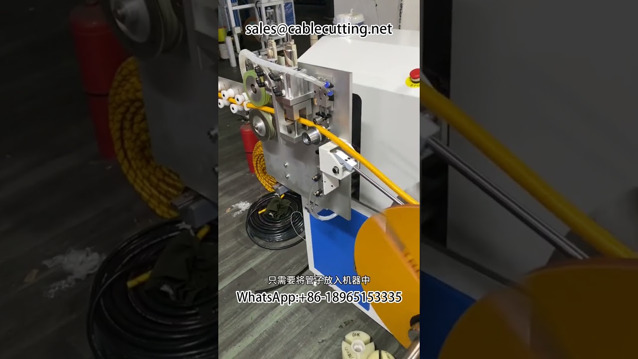 Máquina Automática de Contagem, Classificação, Enrolamento e Corte de Cabos | Eficiência Industrial