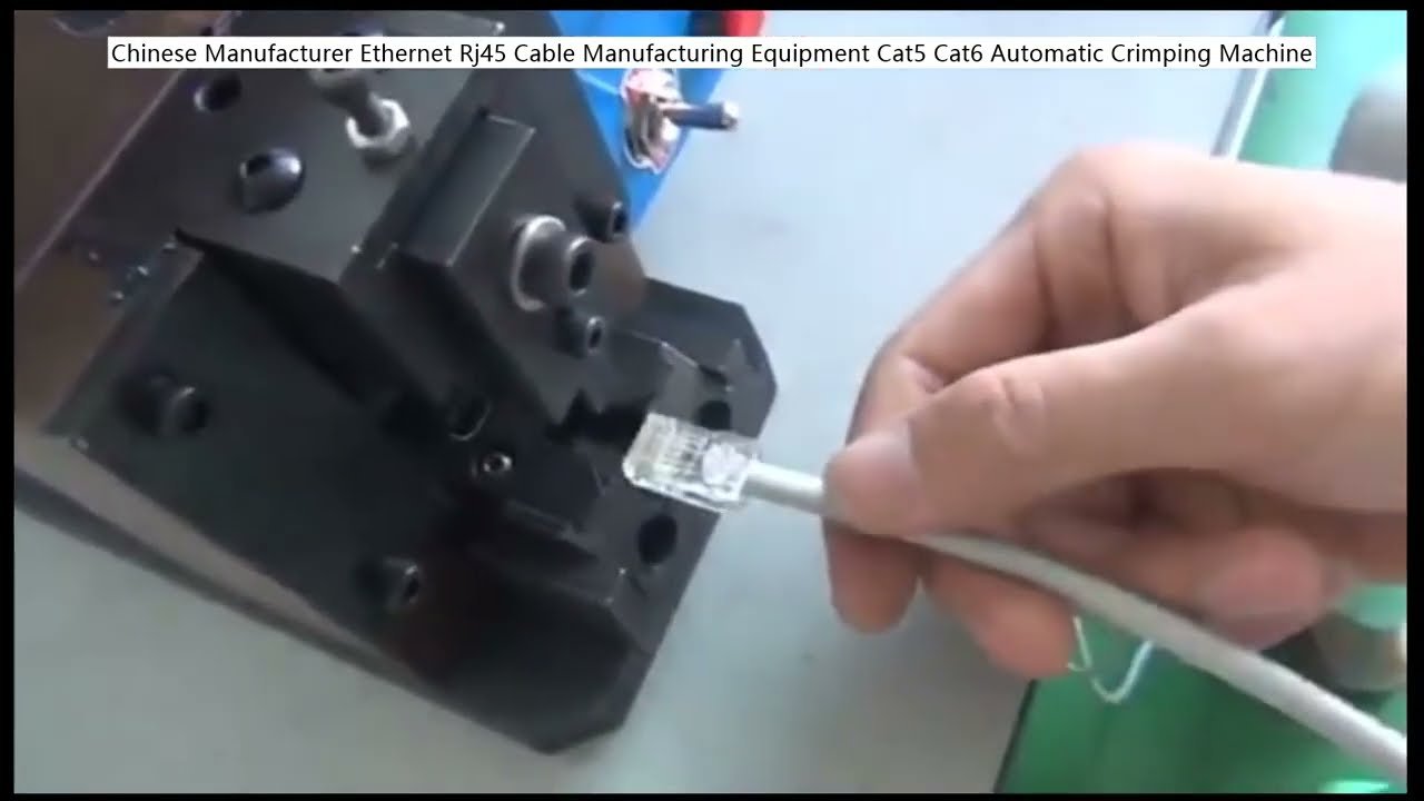 Máquina Automática de Crimpagem RJ45 para Cabos Ethernet Cat5 e Cat6 - Equipamento de Fabricação
