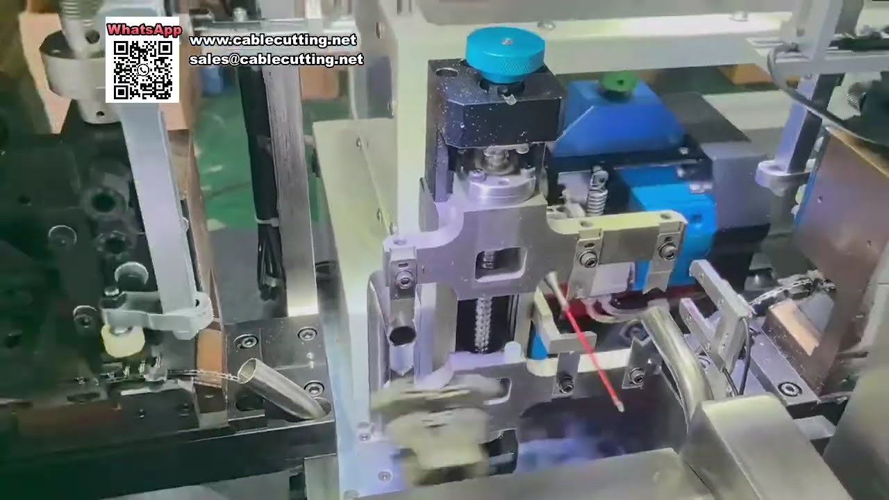 Máquina de Crimpagem Automática de Alta Eficiência com Cabeça Dupla e Servo Motor para Fios