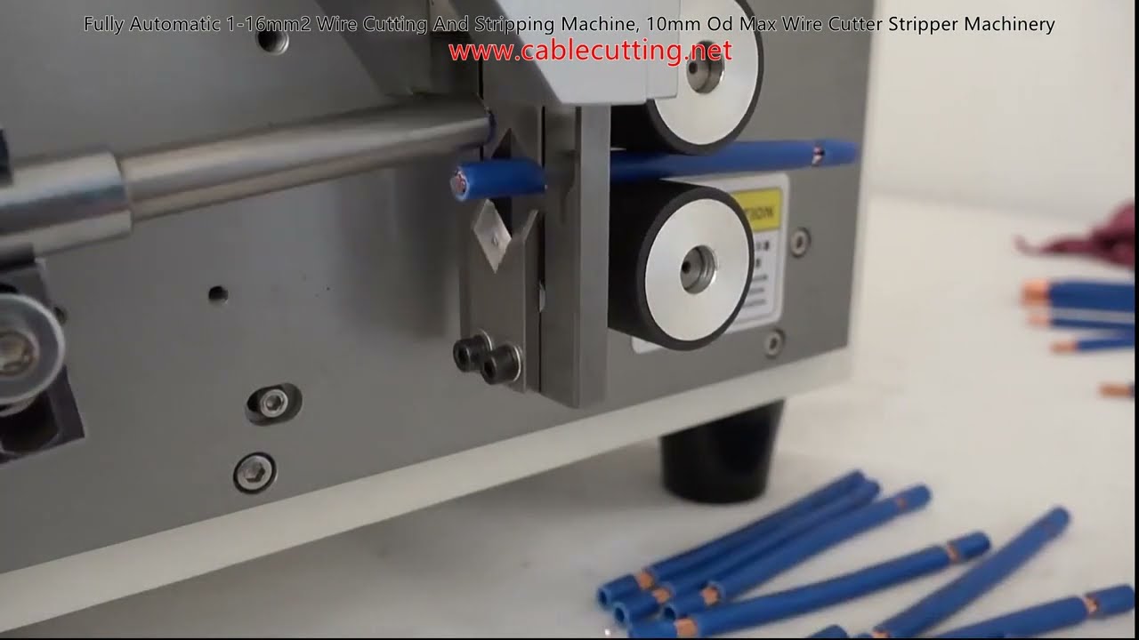 Máquina de Corte e Descascamento de Fios Totalmente Automática 1-16mm², Cortador e Decapador de Fios com OD Máx. 10mm