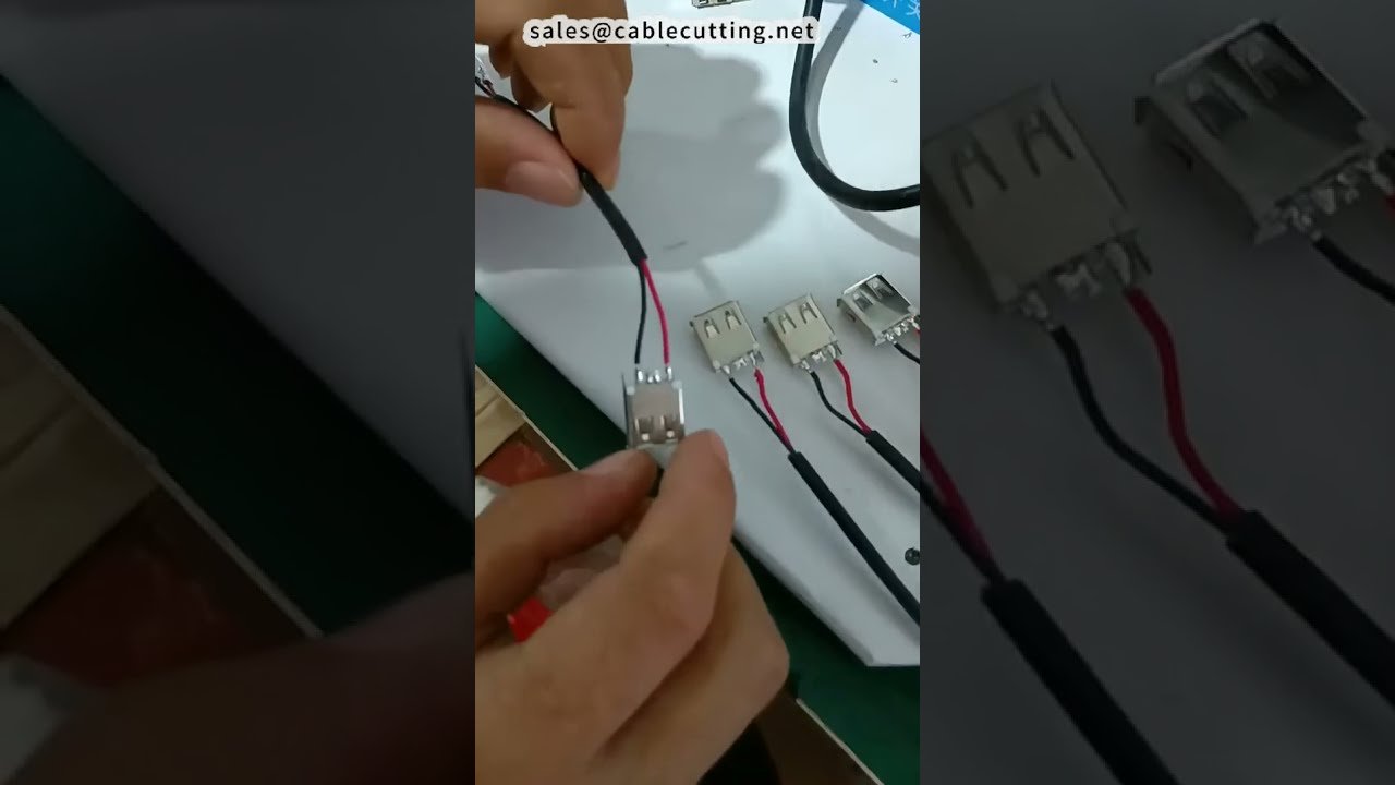 Conector USB Fêmea 2 Pinos Tipo A - Soldagem com Ponte Opcional | Máquina de Solda #fábrica #máquina