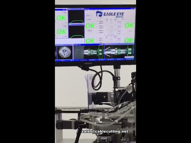 Máquina de Crimpagem Automática de Terminais para Montagem e Inserção de Conectores