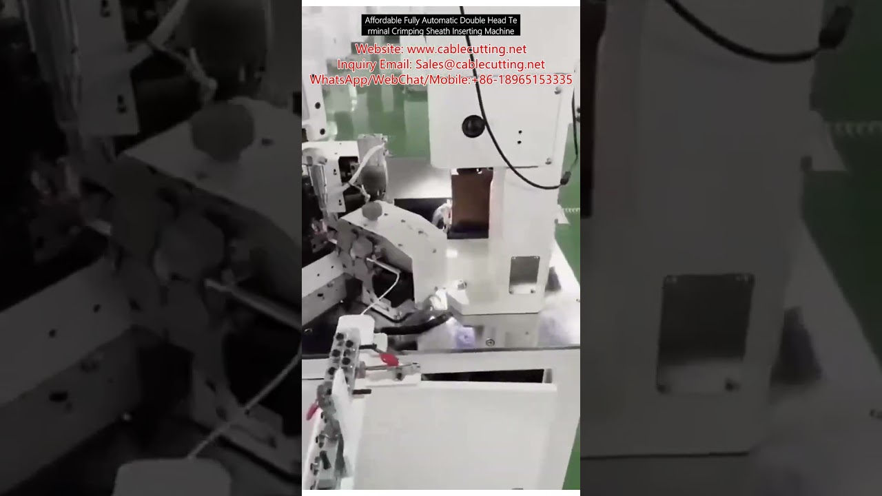 Máquina Automática Dupla Cabeça para Crimpagem de Terminais e Inserção de Bainha – Acessível e Eficiente